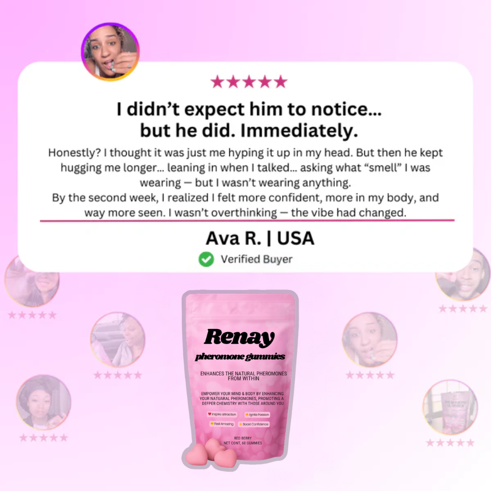 Renay Pheromone Gummies - Enhances Your Natural Pheromones From Within - 30 Count Mixed Berry Flavor
