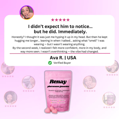Renay Pheromone Gummies - Enhances Your Natural Pheromones From Within - 30 Count Mixed Berry Flavor